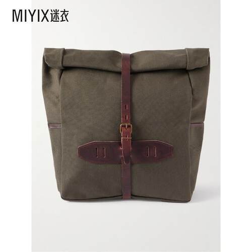 【早春新品】BLEU DE CHAUFFE 男士Jamy Leather-Trimmed Canvas