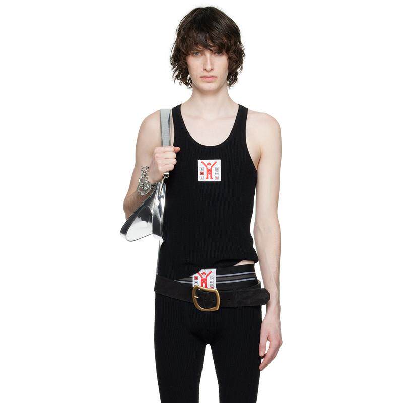 Walter Van Beirendonck 男士 背心 黑色 Jock 背心