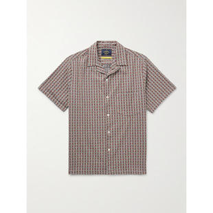 PORTUGUESE FLANNEL 男士 FW25 衬衫 可拆卸领棉混纺提花衬衫