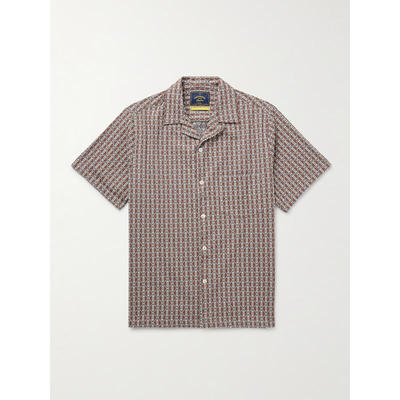 PORTUGUESE FLANNEL 男士 FW25 衬衫 可拆卸领棉混纺提花衬衫