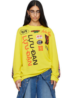 LỰU ĐẠN 女士 T恤 黄色 Oversized 长袖 T 恤
