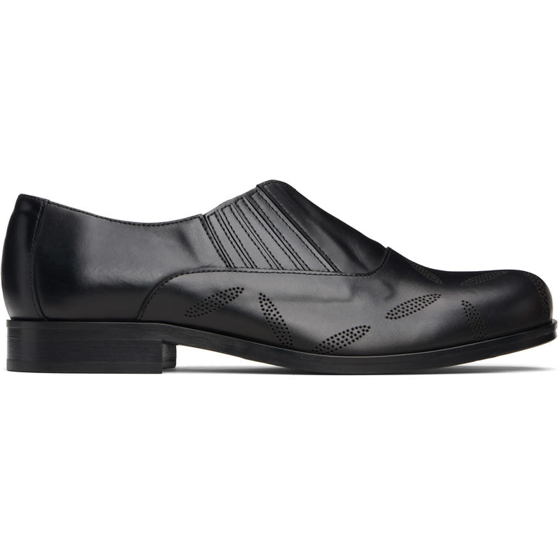 Stefan Cooke 男士 乐福鞋 黑色 Perforated Slip On 乐福鞋