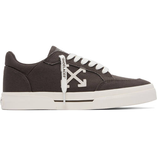 Off-White 男士 运动鞋 棕色 Low Vulcanized Canvas