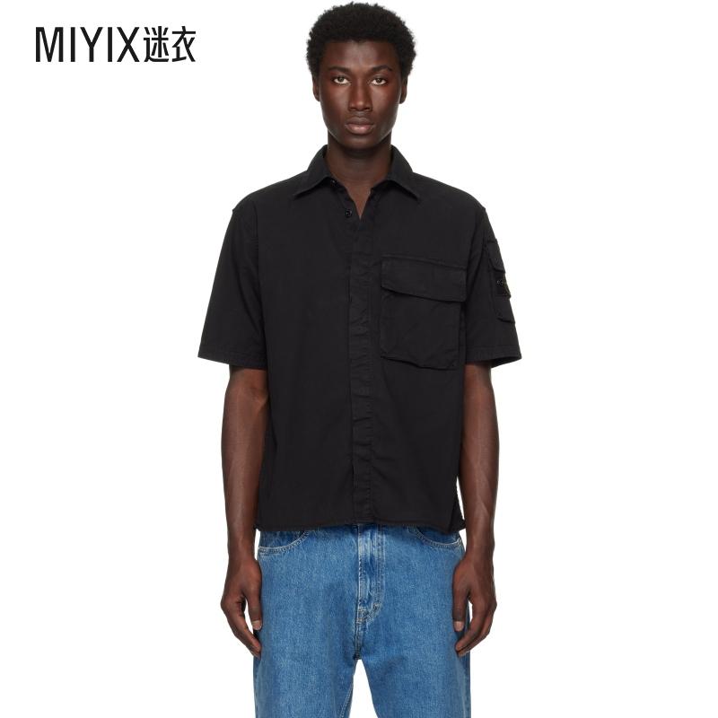 Stone Island石头岛 男款黑色 1100007 SUPIMA Stretch-TC 衬衫