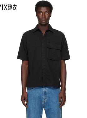 Stone Island石头岛 男款黑色 1100007 SUPIMA Stretch-TC 衬衫