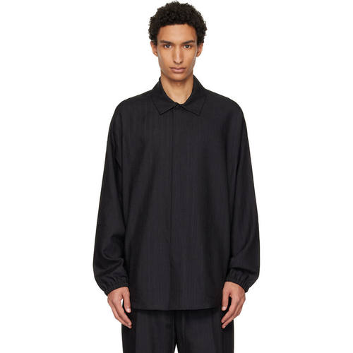 Fear Of God 男士 衬衫 黑色 Striped Wool Elastic Cuff