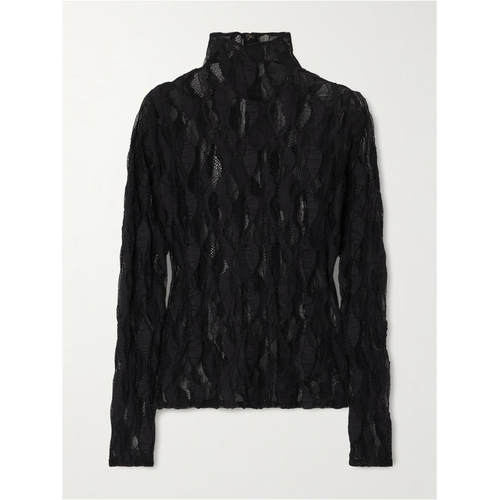 Ulla Johnson 女士 SS26 上衣 Ulyssa 棉混纺蕾丝高领衫