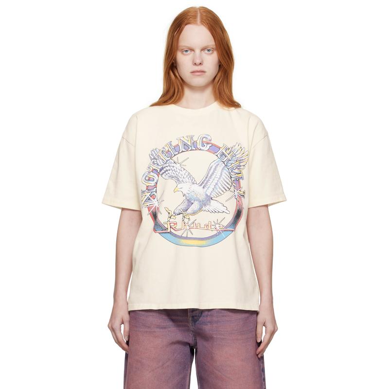 Rhude 女士 T恤 灰白色 Notting Hill Eagle T 恤