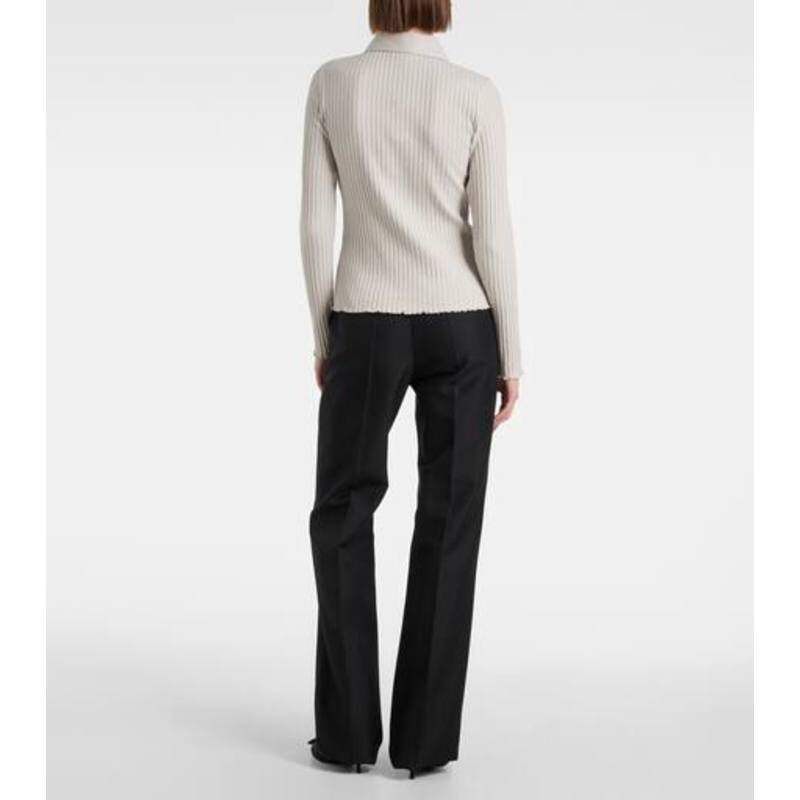 Vince 女士 毛衣 罗纹针织棉混纺套头衫Polo衫