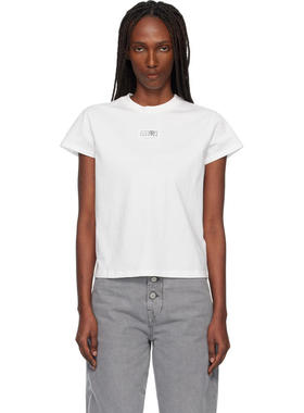 MM6 Maison Margiela马吉拉女士 T恤 灰白色 Numeric Cotton T 恤