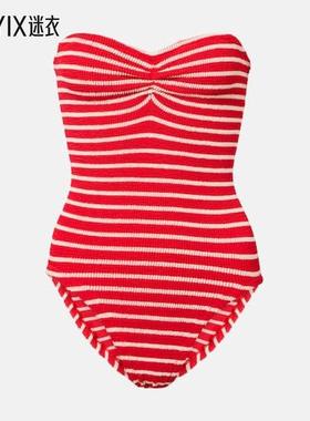 Hunza G 女款Brooke 条纹泳衣 迷衣时尚