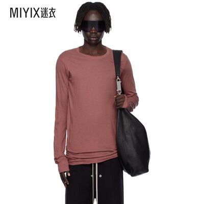 Rick Owens瑞克欧文斯 男款粉色 Concordians Basic 长袖 T 恤 迷