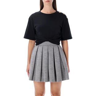 FW25 T恤 短款 Balmain 女士 领带 恤 巴尔曼