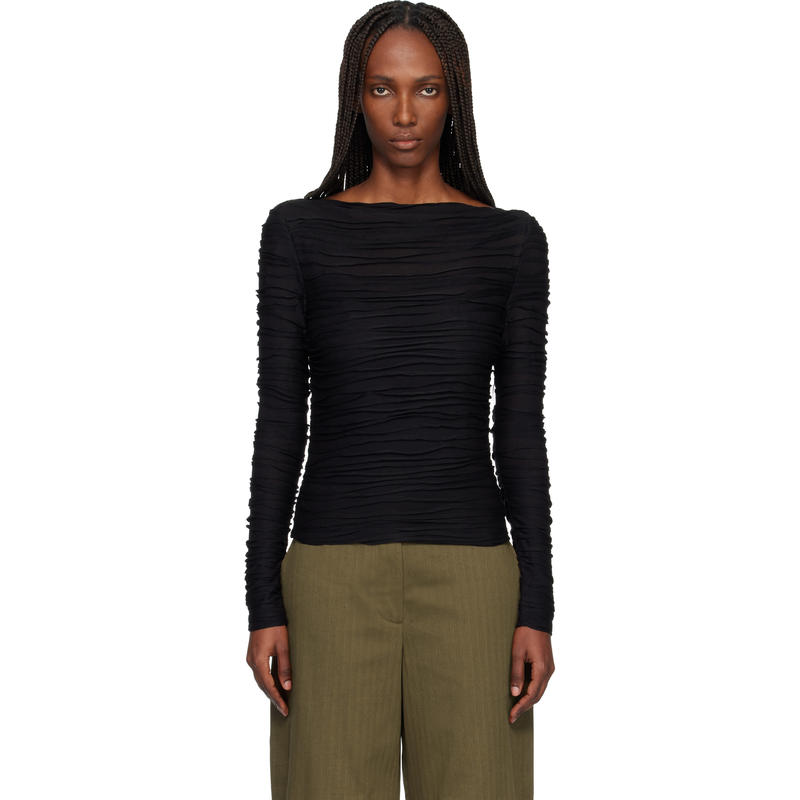 Proenza Schouler 女士 T恤 黑色 White Label 系列 Paloma 上装