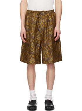 Needles 男士 短裤 棕色 Kae Tanaka 联名 H.D. 短裤