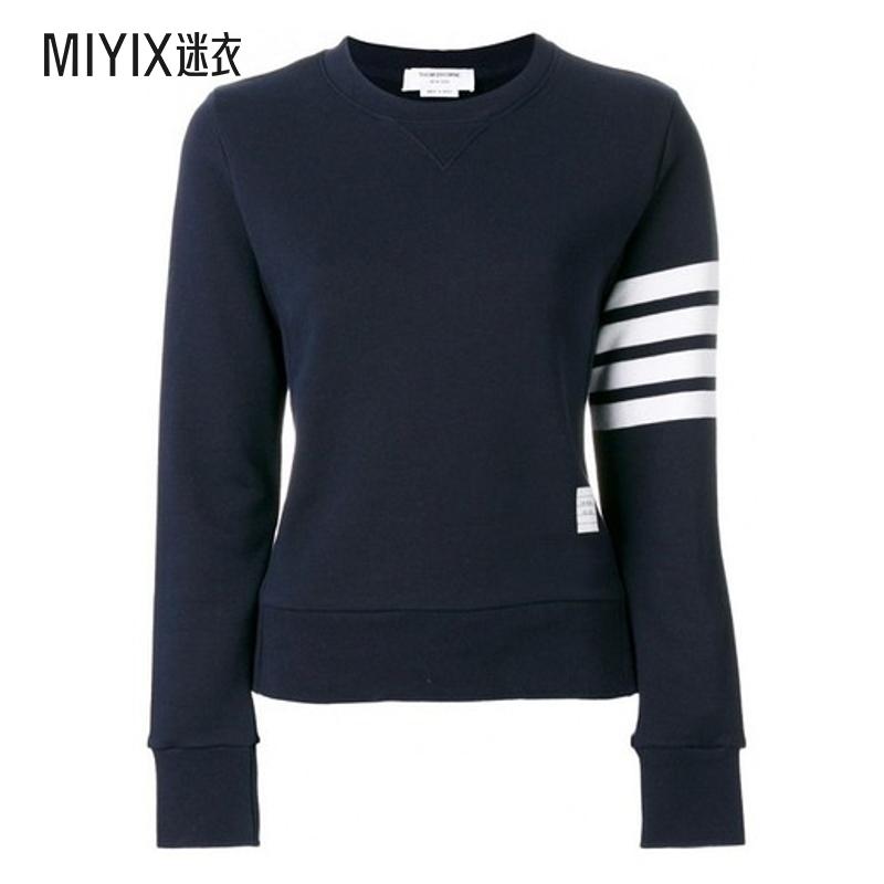 【早秋新品】Thom Browne汤姆布朗 女款条纹卫衣 迷衣时尚