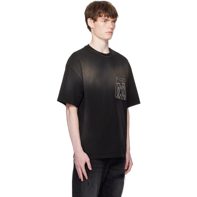 Amiri 男款黑色 MA Outline Oversized T 恤 迷衣时尚