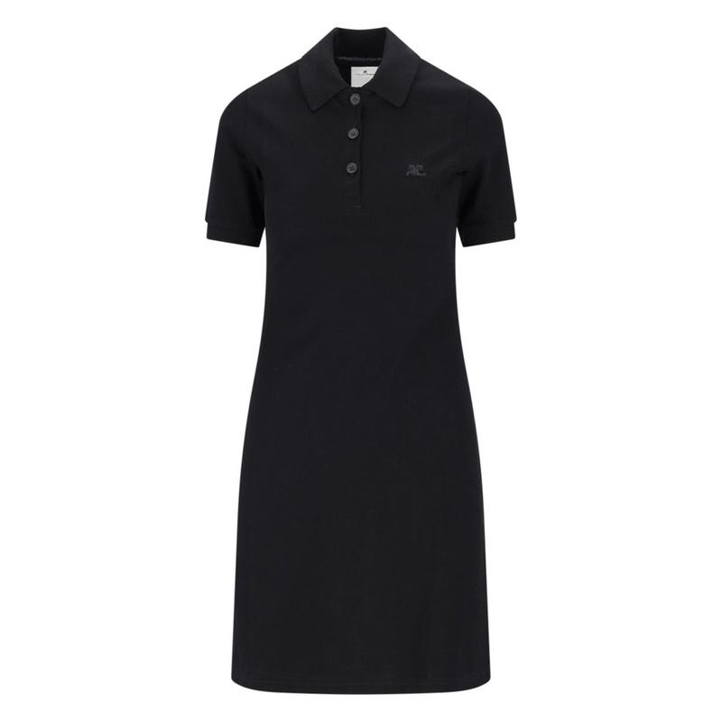 Courrèges 女士 秋冬新品 连衣裙 翻领短袖连衣裙