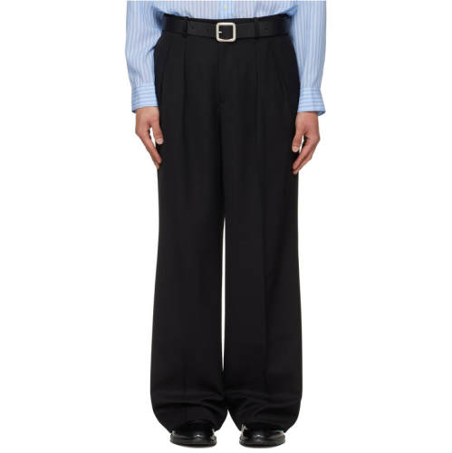 TONYWACK 男士 长裤 黑色 Wool Double-Pleated Wide