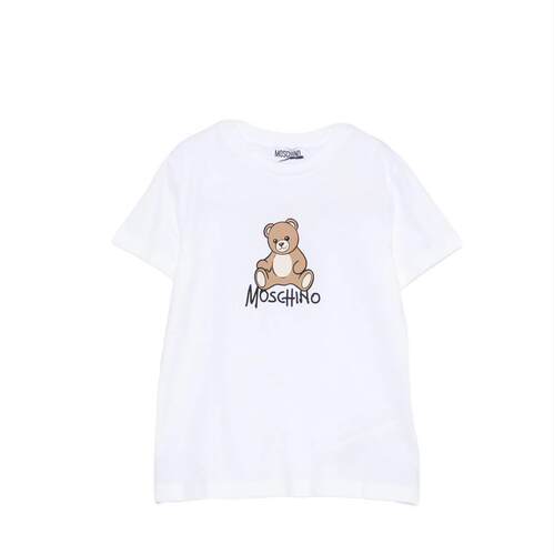 Moschino 莫斯奇诺 男童 上衣 Moschino and Polos T恤白色童装