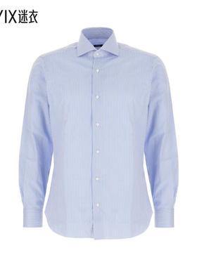 【秋季新品】Barba Napoli 男款印花府绸衬衫 迷衣时尚