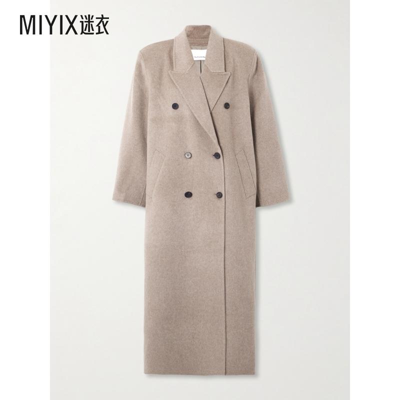 【秋冬新品】The Frankie Shop 女款Gaia 宽松款双排扣羊毛混纺大