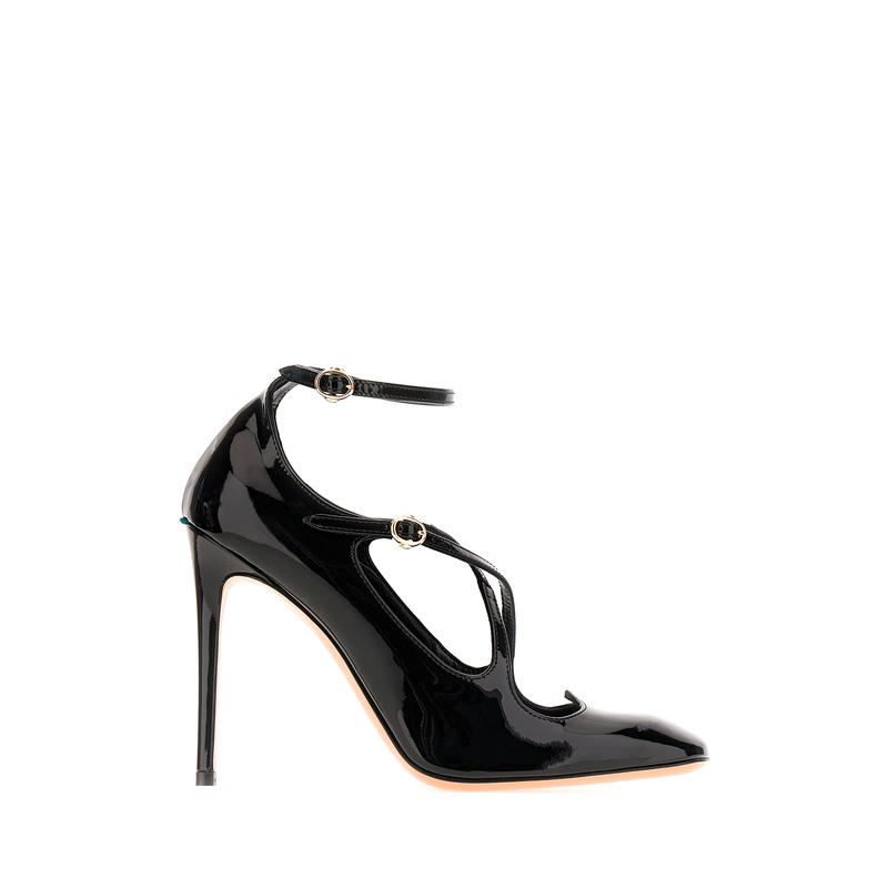 A.Bocca 女士 FW23 高跟鞋 Two For Love 黑色皮质浅口鞋