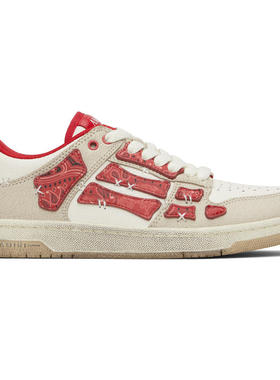 Amiri 埃米尔 男士 运动鞋 白色 Bandana Skel Top Low