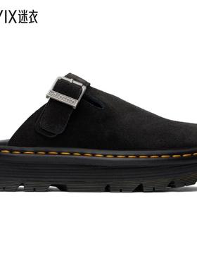 Dr. Martens马丁 男款黑色 Zebzag Suede Casual Slingback Platf