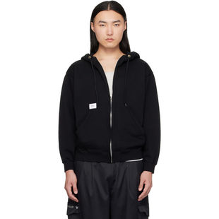 WTAPS 男士 卫衣 黑色 Throwdy Zip 连帽衫