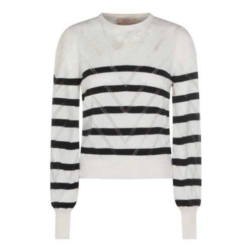 TWINSET 女士 SS26 毛衣 双件套条纹圆领套头衫