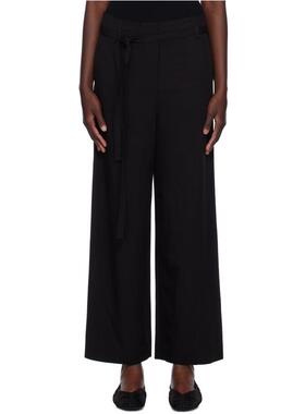 Totême 女士 FW25 长裤 黑色 Fluid Tie-Waist
