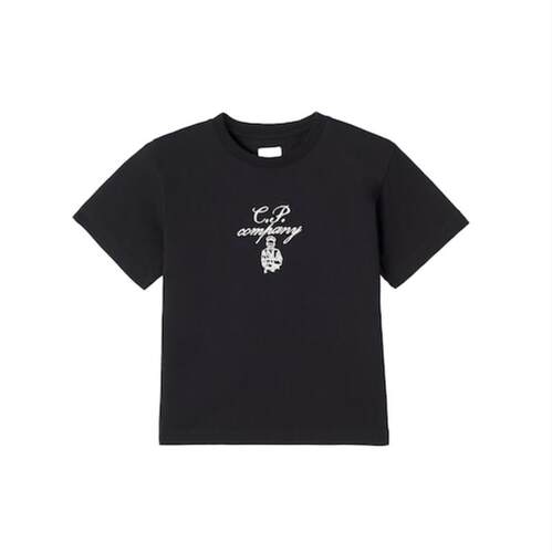 C.P. Company 中性（儿童） T恤 徽标刺绣棉质针织童装