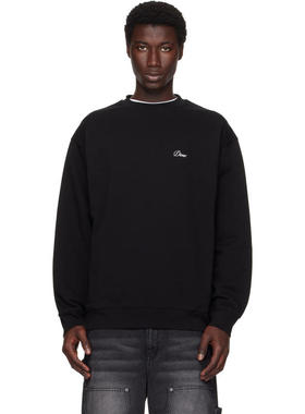 Dime MTL 男士 卫衣 黑色 Cursive Small Logo Crewneck 套头衫