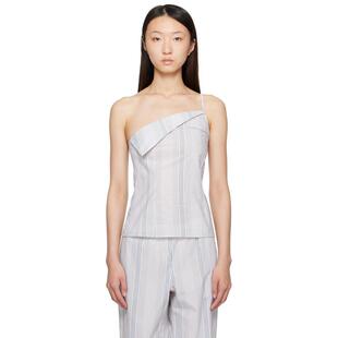 Paloma Wool 女士 背心 蓝色  白色 Jacuzzi 上装