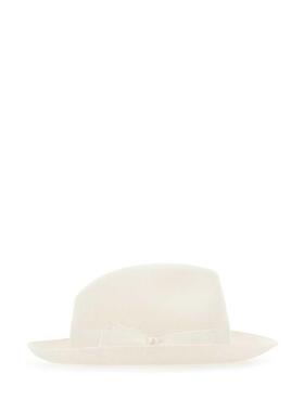 Borsalino 博尔萨利诺 女士 软呢帽/礼帽 丝带饰边宽檐软呢帽