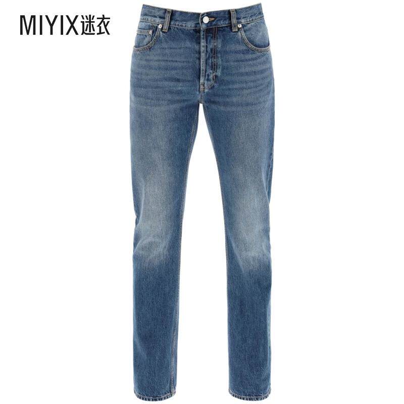 AMQ Alexander McQueen 亚历山大&middot;麦昆 男士 直筒牛仔长裤 迷衣