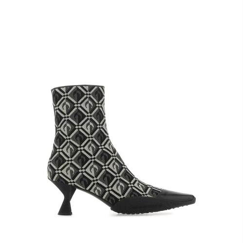 Marine Serre 女士 FW22 短靴 MOON DIAMANT 刺绣棉混纺