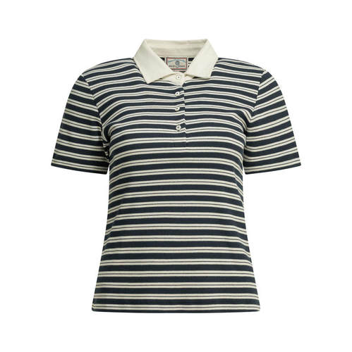 Ines De La Fressange Paris 女士 SS26 POLO衫 蓝色有机棉