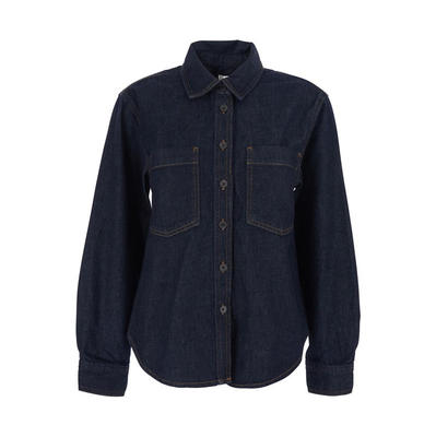 FRAME 女士 SS26 衬衫 Two Applied 蓝色经典款衣领口袋胸部牛仔