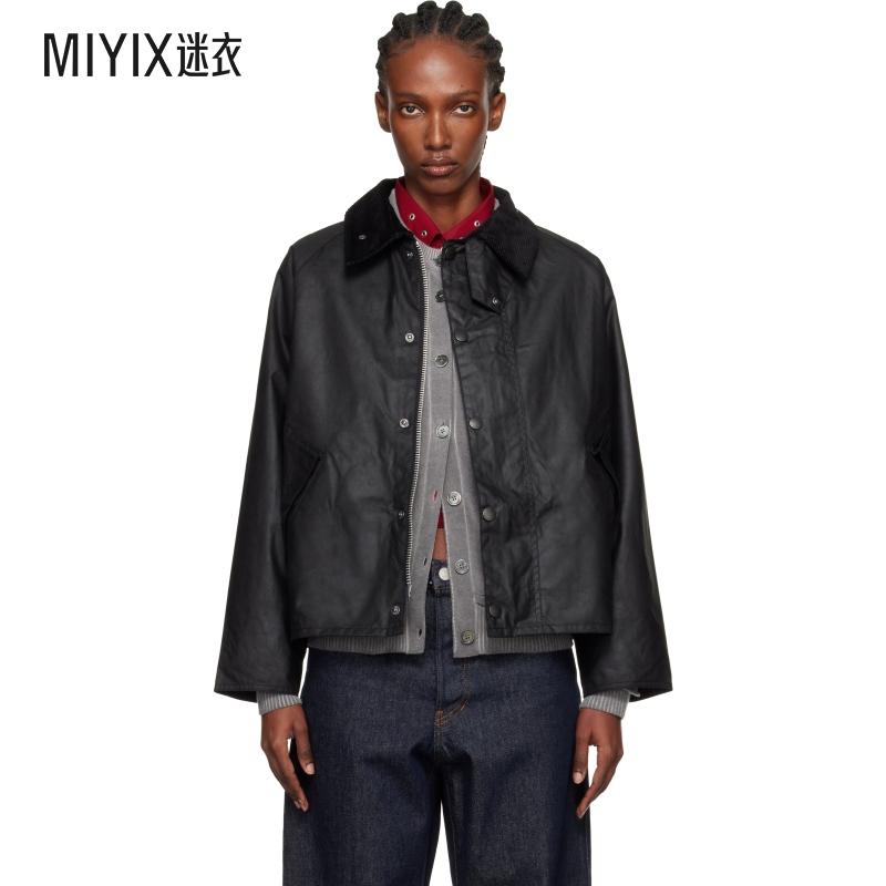 Barbour巴伯尔 男款黑色 Transport Waxed 夹克 迷衣时尚