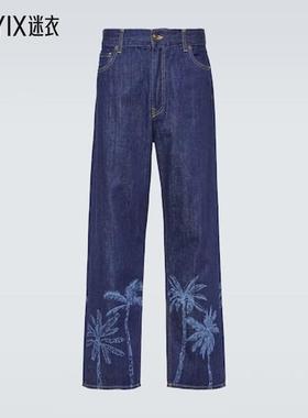 Alanui 男款Jungle 印花直筒牛仔裤 迷衣时尚