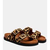 Birkenstock 豹纹小牛毛凉拖 Arizona 女士 凉拖
