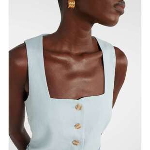 Faithfull the Brand 女士 短款连衣裙 Jaques 亚麻迷你连衣裙