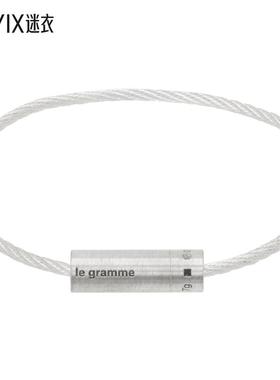 Le Gramme 男士银色 Cable Le 7g 手环  迷衣时尚