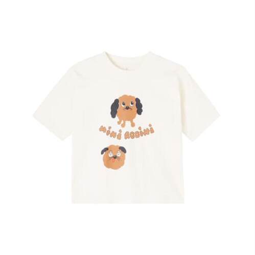 Mini Rodini 中性（儿童） T恤 Doggies 印花棉质针织童装