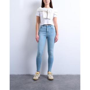 Topshop 女士 牛仔长裤 Hourglass Jamie 紧身高腰漂白牛仔裤