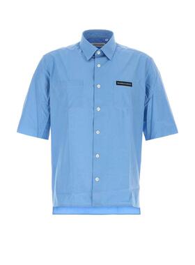 Namacheko 男士 SS25 衬衫 Guardia 蔚蓝蓝色府绸衬衫