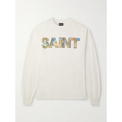 SAINT MXXXXXX 男士 SS26 T恤 徽标印花棉针织T恤