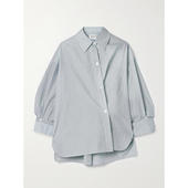 Clothing 不对称条纹棉质府绸衬衫 女士 衬衫 TWP Earl FW25 New